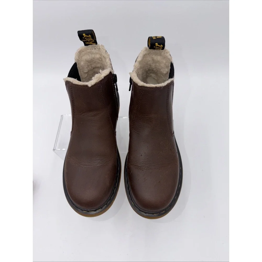 Dr Martens Slip 2976 Alyson Dark Brown Snowplow Classic Doc READ‎ Youth Size 3